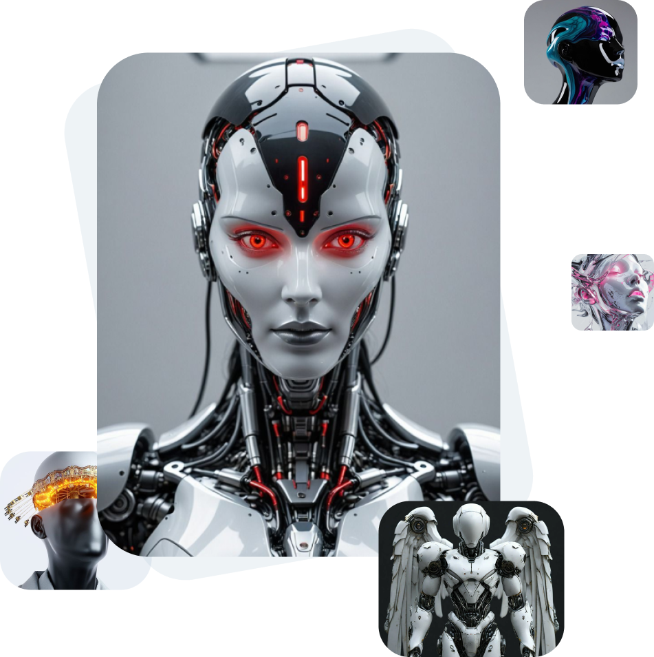 futuristic models image set